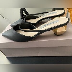 CHARLES & KEITH Hexagonic Gold Heels